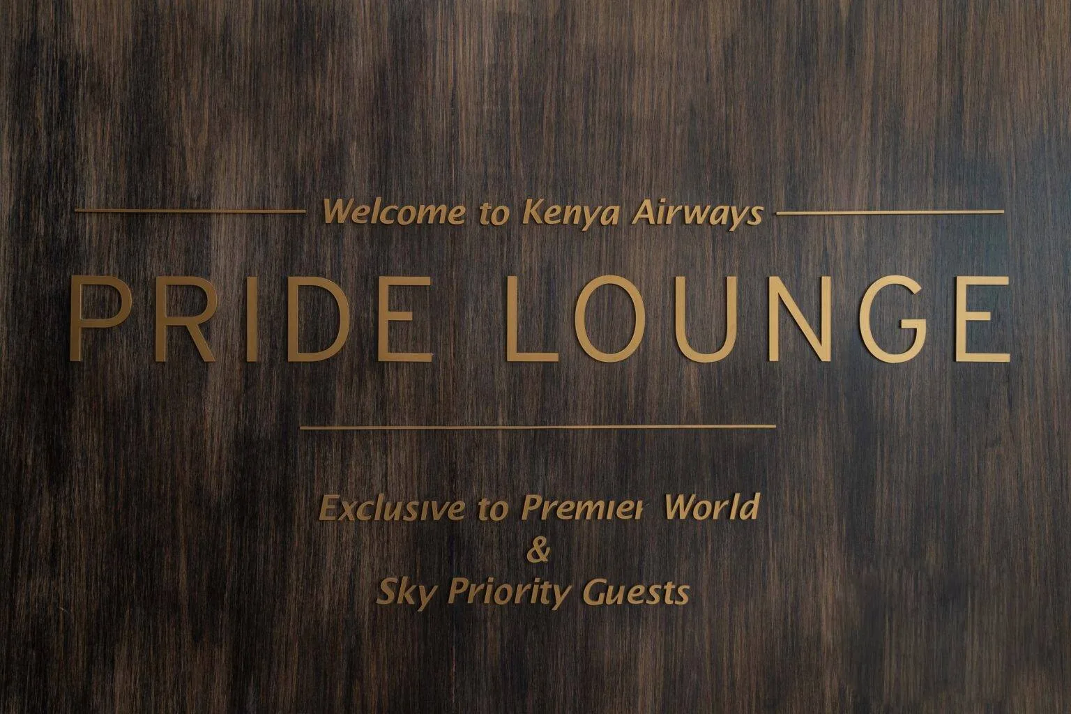 Kenya Airways Pride Lounge